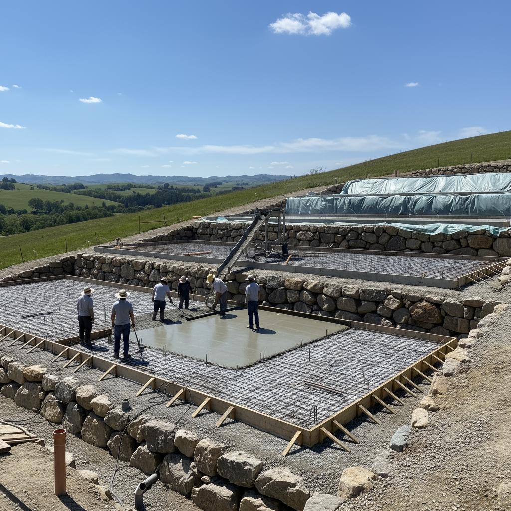 Comment réaliser une dalle en béton sur un terrain en pente sans fissures?