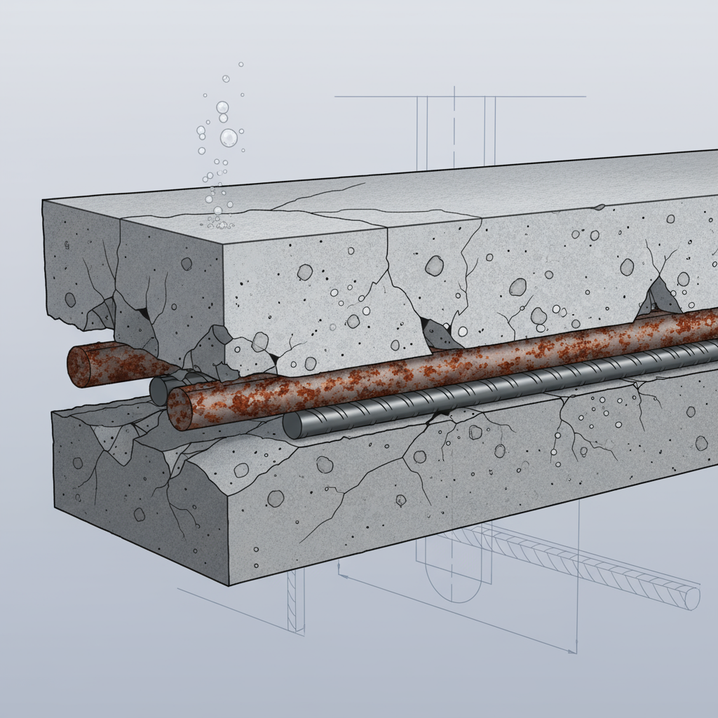 Quels sont les effets de la carbonatation sur la structure en béton armé?