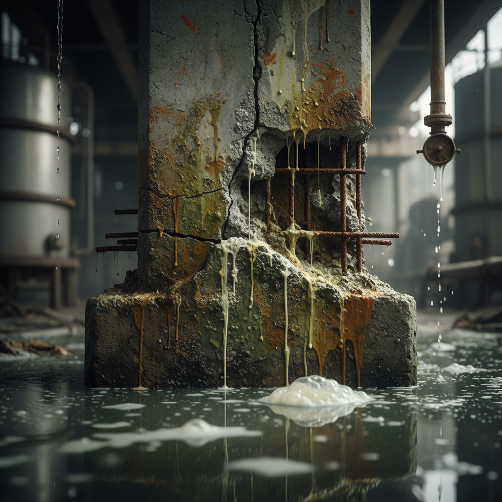 Quels sont les risques d’une mauvaise protection du béton contre les agressions chimiques?