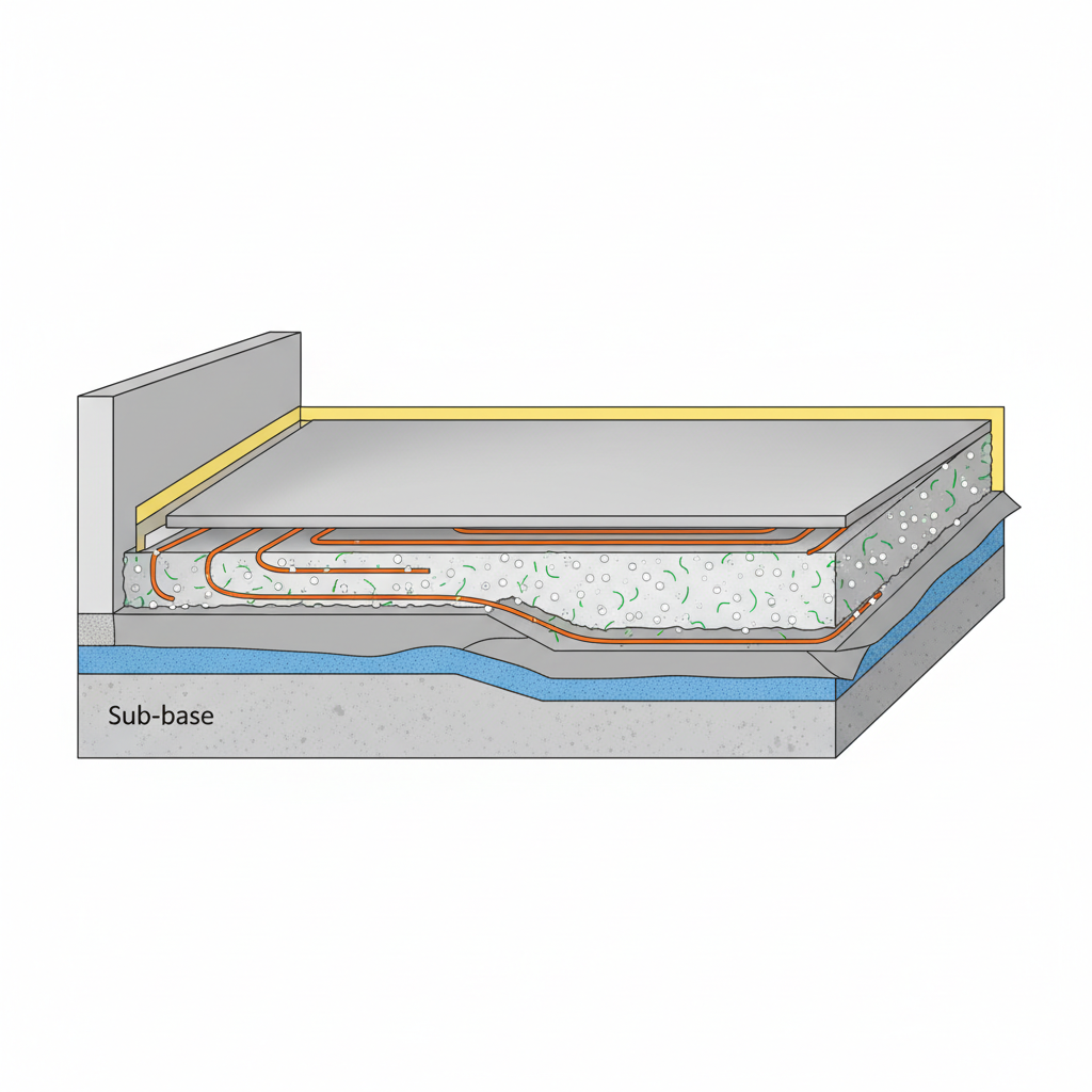 Comment adapter un mélange de béton pour une chape flottante?