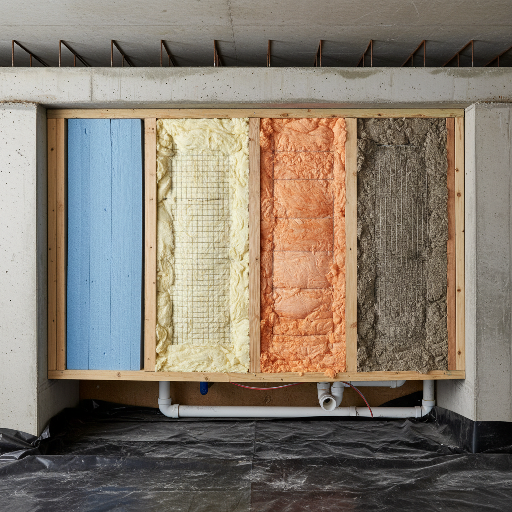 Quels matériaux isolants utiliser sous une dalle portée sur vide sanitaire?