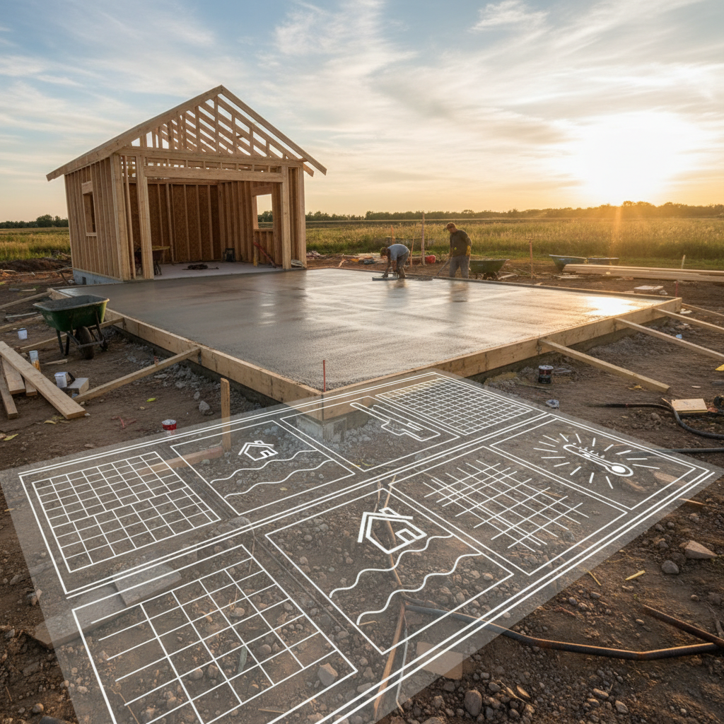 Quels sont les critères pour dimensionner une dalle en béton pour un petit garage?