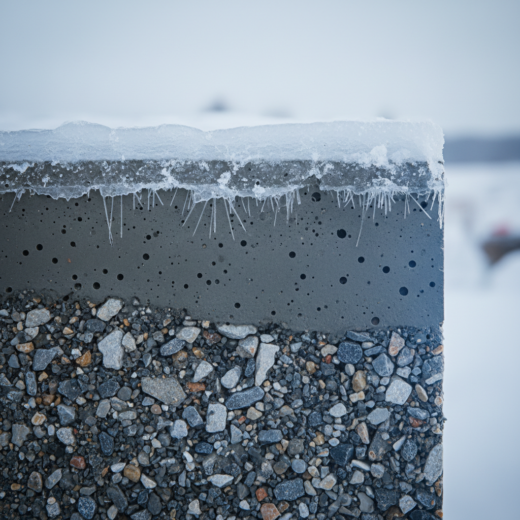 Comment réaliser un béton à haute résistance au gel et au dégel?