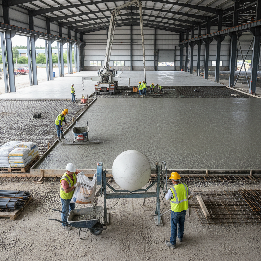 Comment réaliser un béton fibré pour une dalle industrielle?