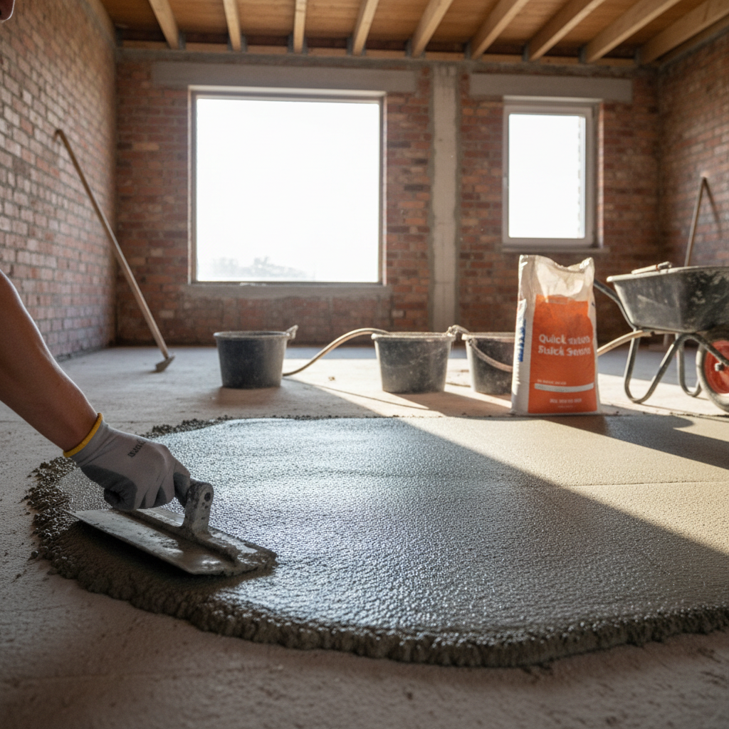 Comment réaliser une chape en ciment rapide pour une rénovation intérieure?