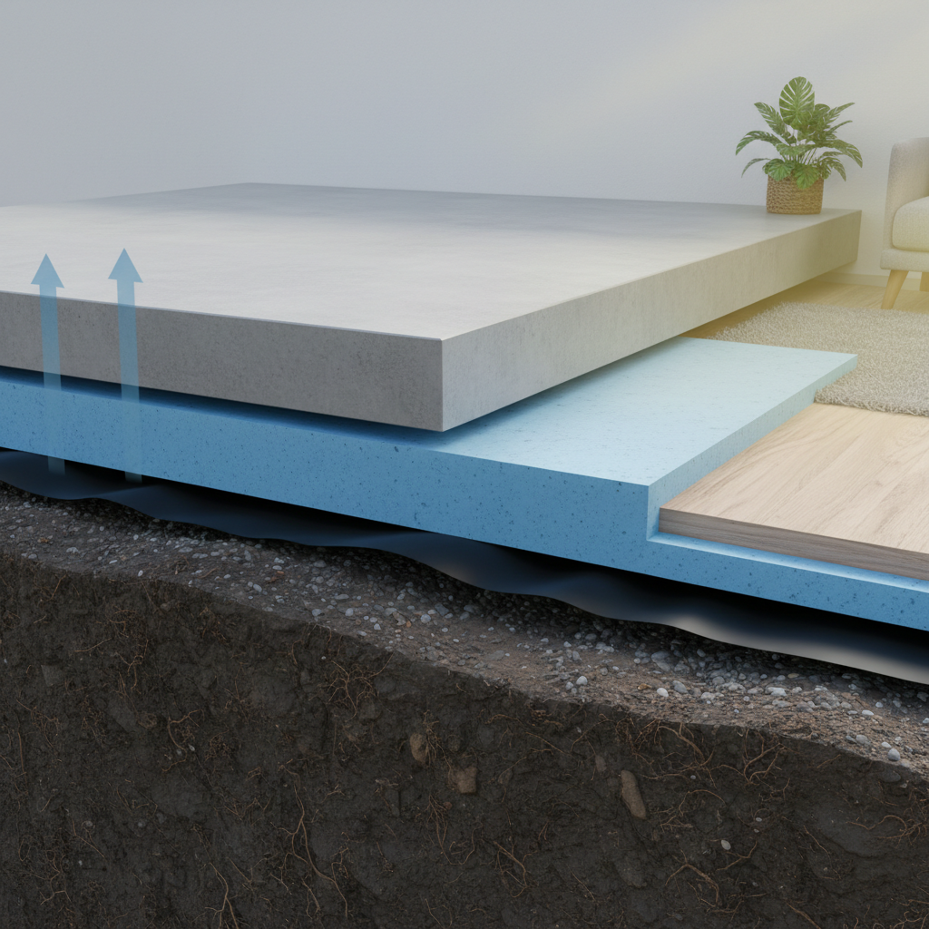 Quels sont les avantages d’une dalle en béton isolée par-dessous ?