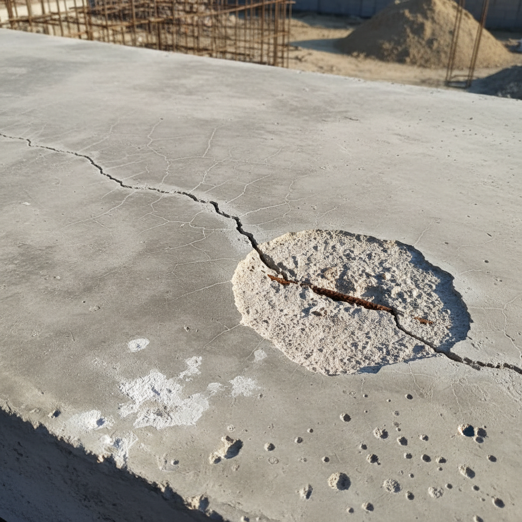 Quels sont les principaux défauts visibles sur une dalle en béton?