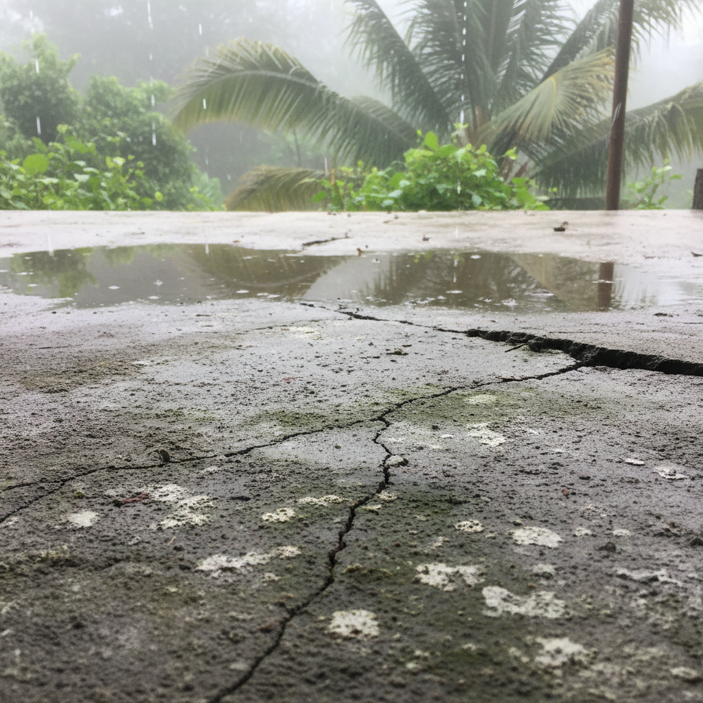 Quels sont les risques liés à une mauvaise cure du béton en période humide?