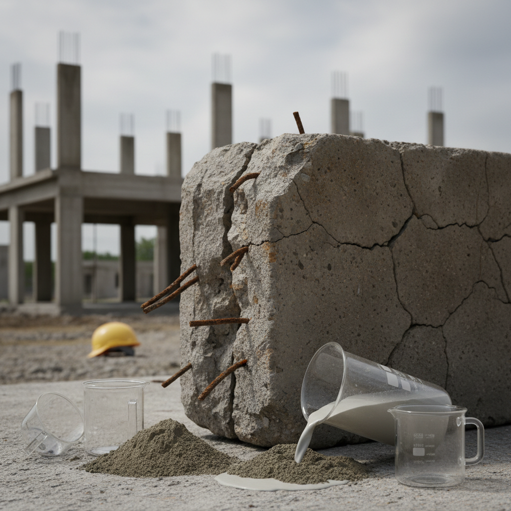 Quels sont les risques liés aux erreurs de dosage de l'eau dans le béton?