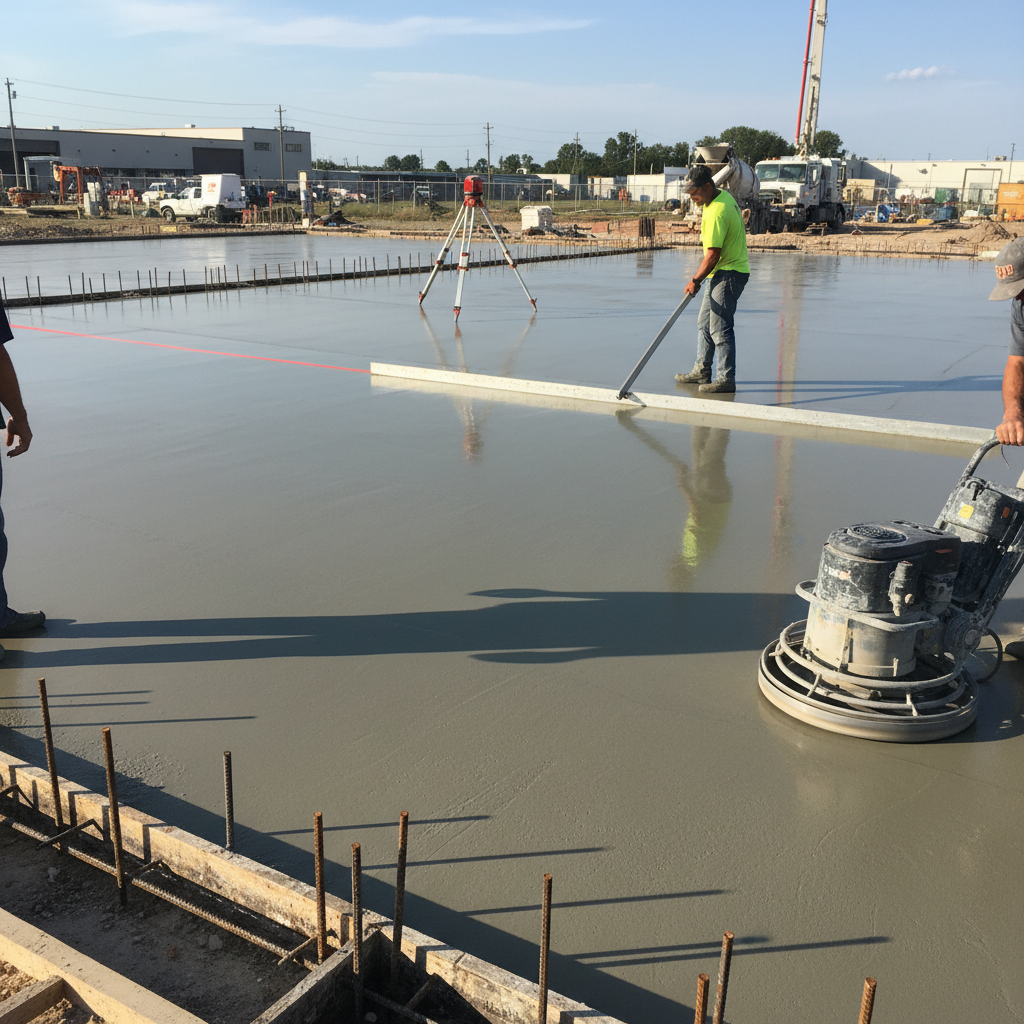 Comment assurer la planéité d’une dalle en béton de grande surface?